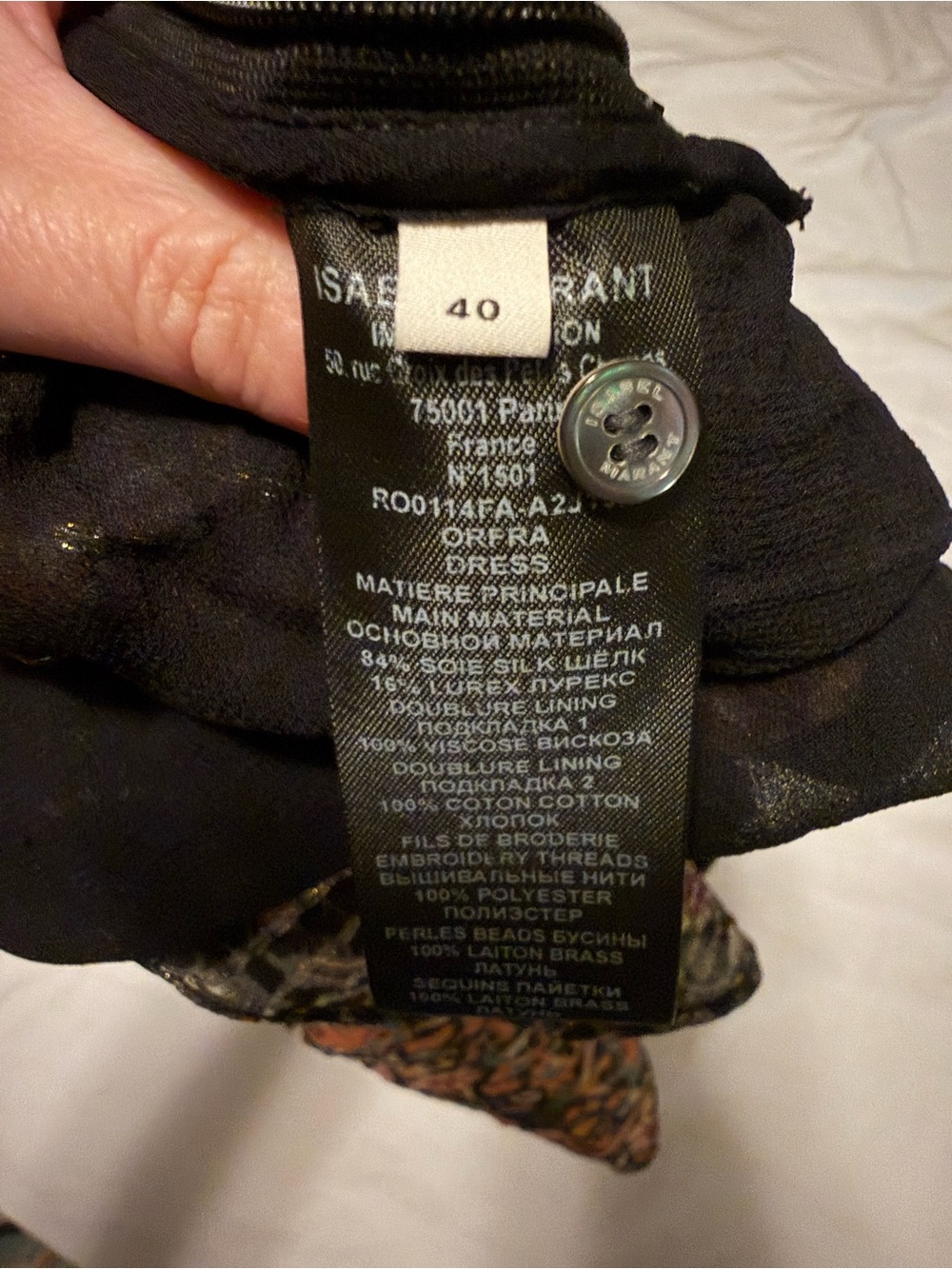 NWOT Orfra Embellished & Embroidered Silk Halter Mini Dress sz 40 - Never Worn - Picture 7 of 8